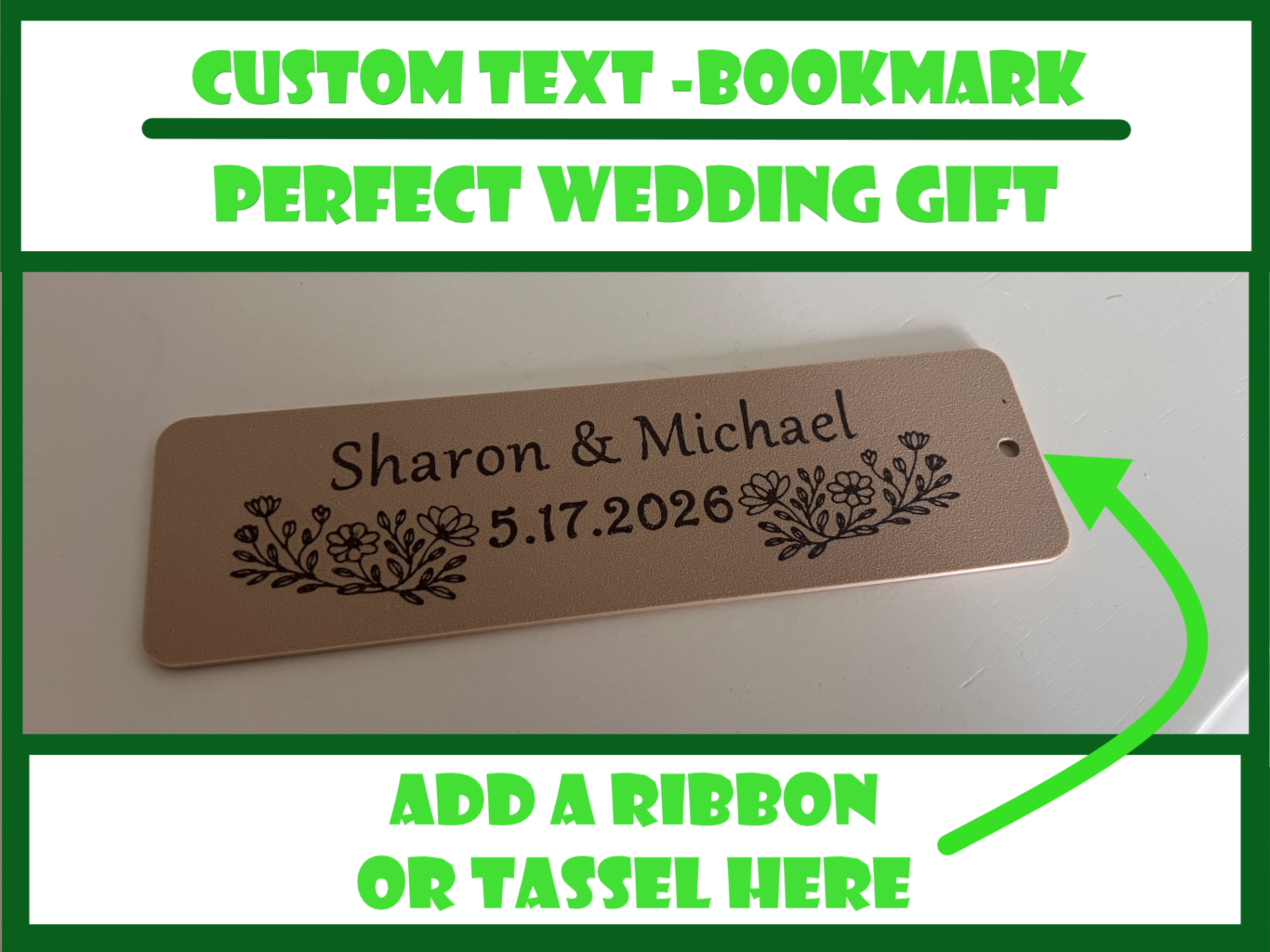 Custom Bookmark - Perfect Wedding Shower Gift