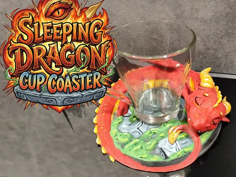 Sleeping Dragon Cup Coaster