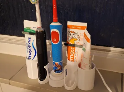 Oral-b holder - 2 toothbrushes + 4 compartments