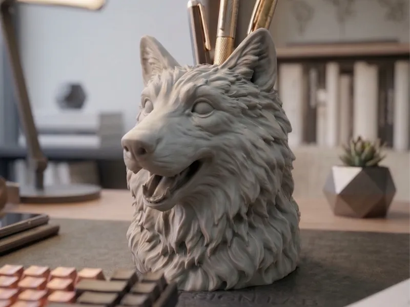 The Noble Wolf: Alpha Desk Organizer