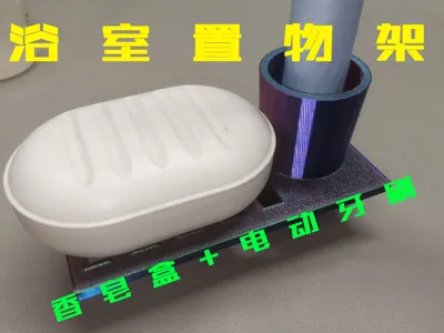 Bathroom shelf (can hold soap + electric toothbrush)