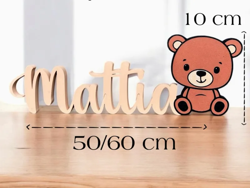 Nome Mattia 3D - 50cm