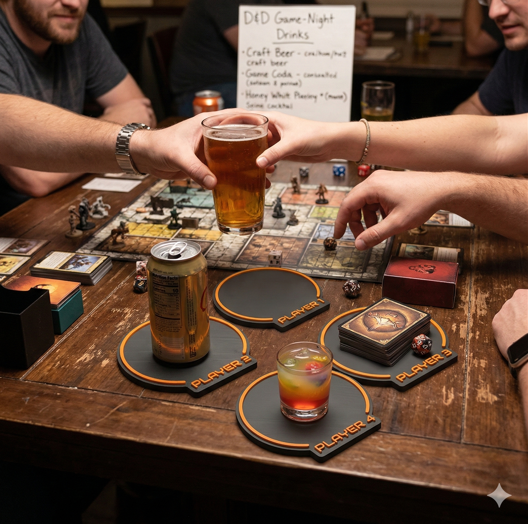 Miniatura 1 do modelo 3D Universal Customizable Coasters: Create Your Set