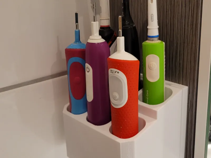3x and 6x toothbursh holder with a mount to wall