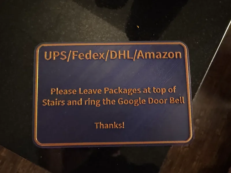 Package Leave Sign