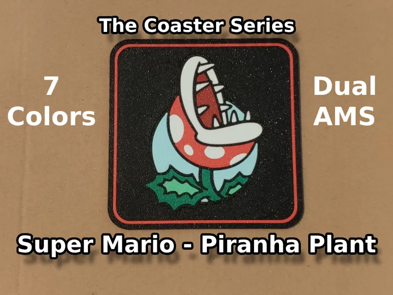 Untersetzer-Serie: Super Mario - Piranha-Pflanze