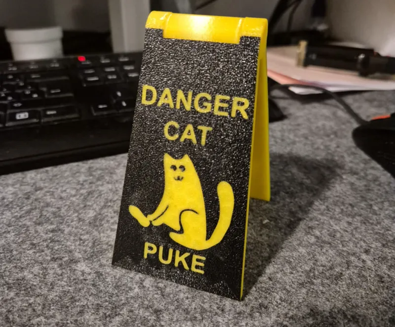 Danger sign for cat puke
