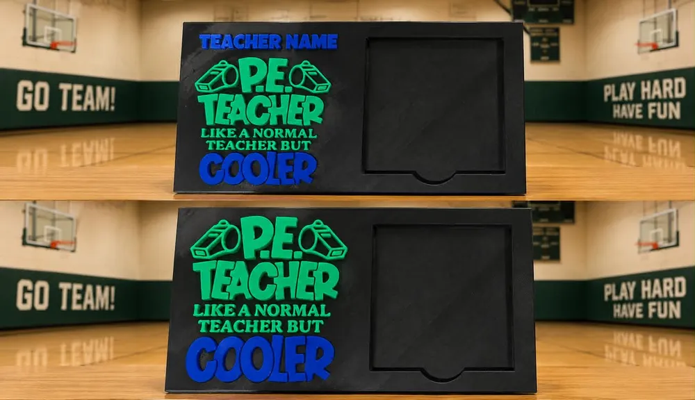 P.E. Coach Sticky Notepad Holder - Free 3D Print Model - MakerWorld