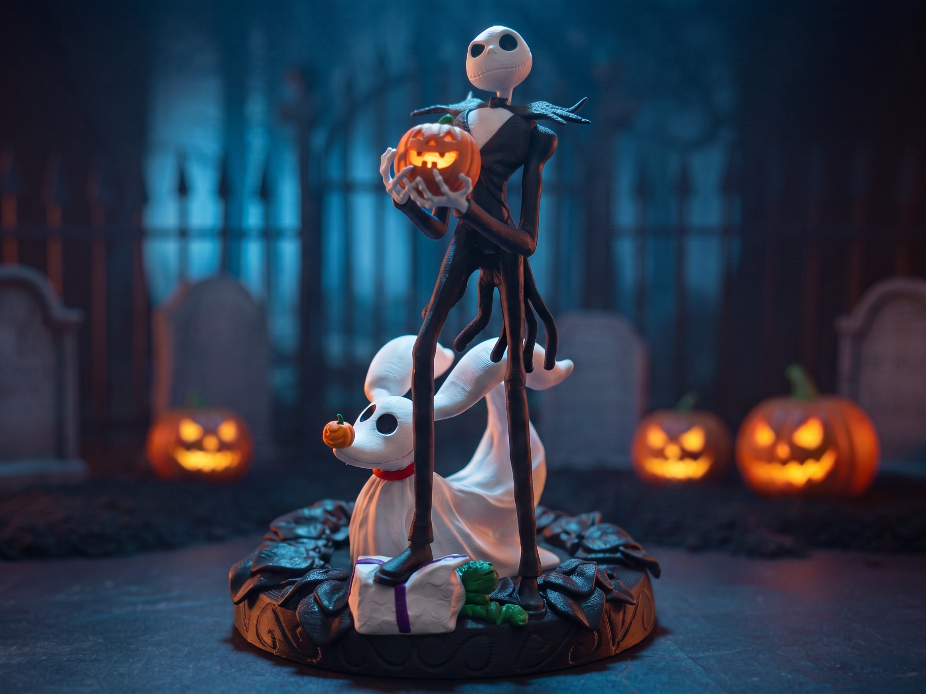 Jack Skellington & Zero Halloween Skeletron - 1