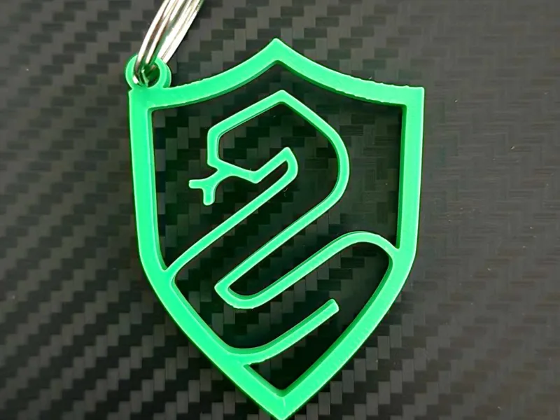 Simple Slytherin Keychain