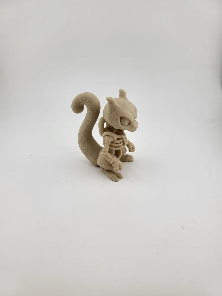 Mewtwo Skeleton Figurine 3D Printed Pokemon Model - Free 3D Print Model ...