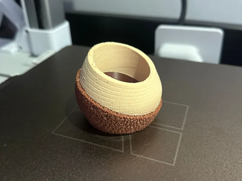 Vaso castagna bicolore 