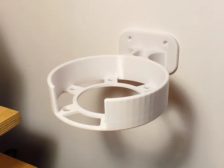 Biały okrągły uchwyt ścienny na router