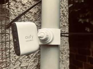Eufy 2C camera mount for drain pipe