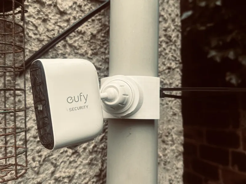 Eufy 2C camera mount for drain pipe