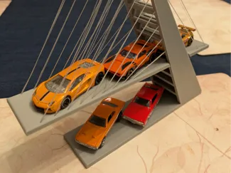 Cantilevered Cable Stay Bridge, Print in Place
