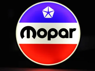 Mopar 1972-1984 Logo Round LED Light Box