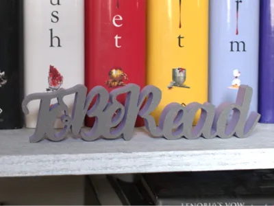To Be Read Book shelf sign