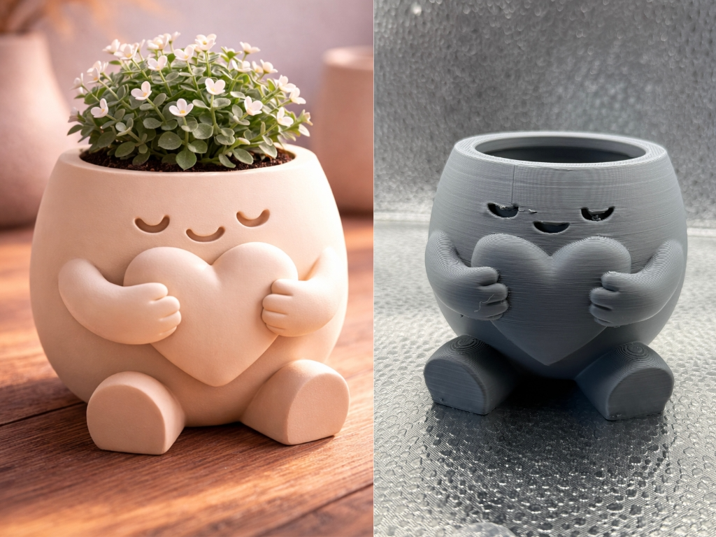 Cute Love Heart Planter Pot Kawaii Romantic Decor