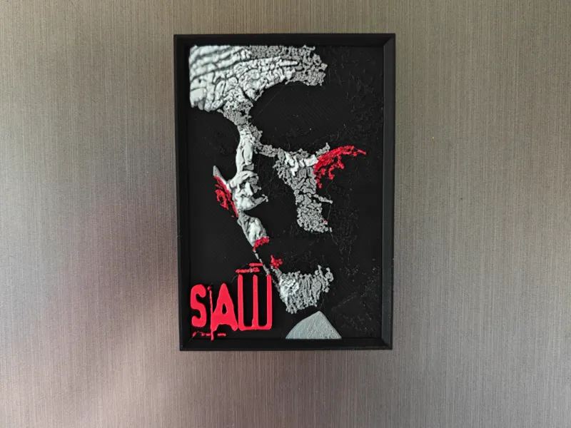 Saw movie poster fridge magnet