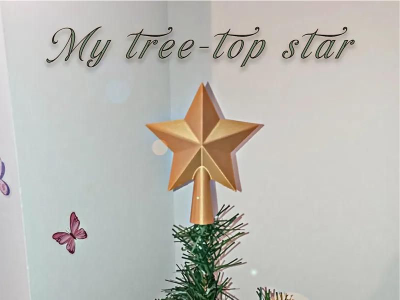 My tree-top star - Mon étoile de sapin