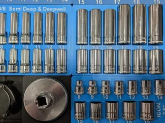 Gridfinity ICON 3/8" Metric Socket Organizer