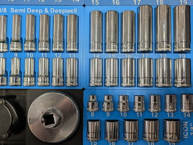 Gridfinity ICON 3/8" Metric Socket Organizer