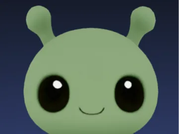 Funny alien on a round base