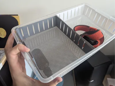Sterilite Bin Insert - Slotted & Gyroid Mesh Remix