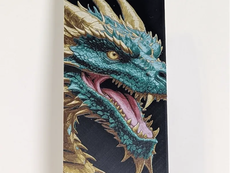 Green Dragon Bookmark - 6 color HueForge