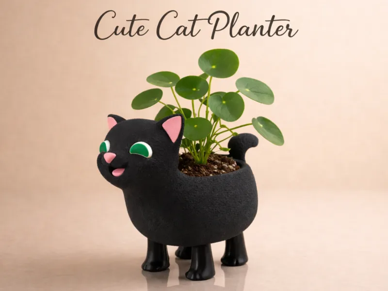 Cute Cat Planter - No AMS
