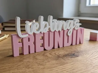 Lieblingsfreundin Schriftzug, 3D Schrift, Bestie