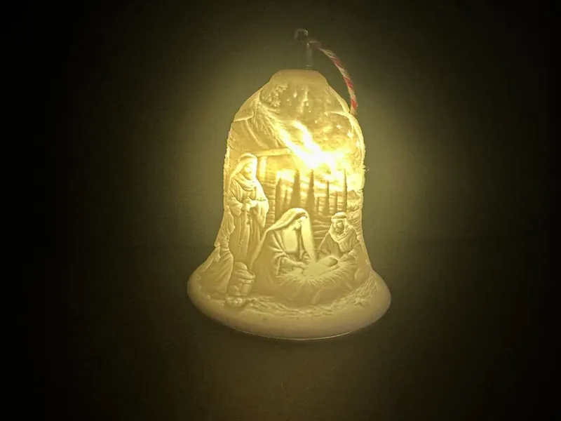 Nativity Lithophane Bell