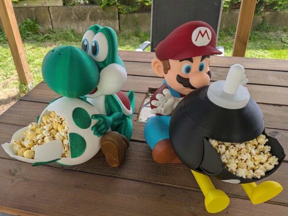 Mario Popcorm Eimer - No AMS - ~1350g - 30cm Hoch