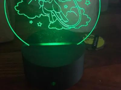 Glass/acrylic light base