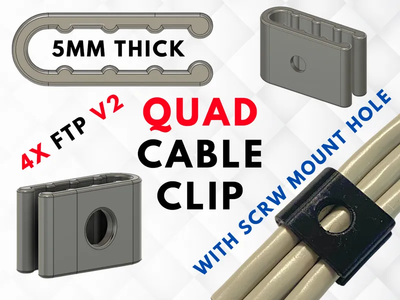 Quad cable clip FTP