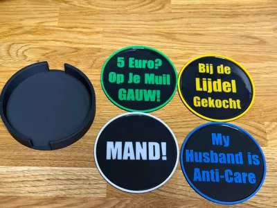 Dutch Meme Coaster Set