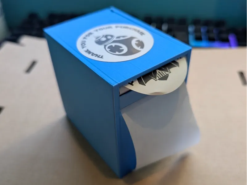 Sticker Roll Holder/Dispenser & Base(s) for 50 mm 