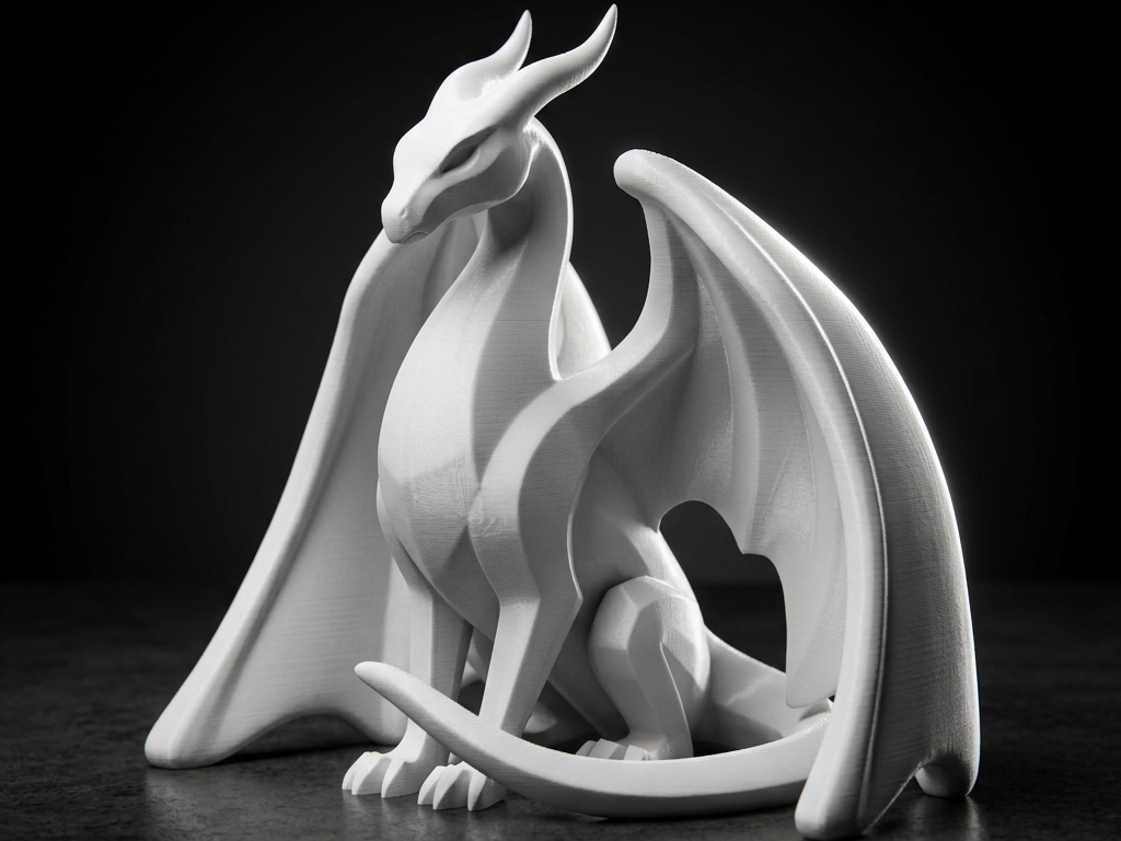 Minimalist Dragon Decor Statue