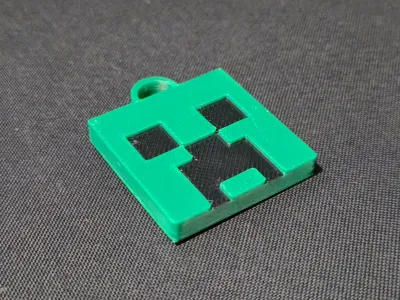 Simple Minecraft Creeper Keychain