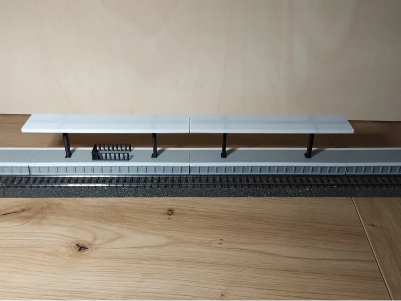 Modularer Bahnsteig für Märklin C-Gleis