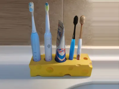 Cheese-shaped Electric Toothbrush Holder