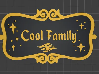 Disney Cruise Cabin Door Name Plate Cool Family