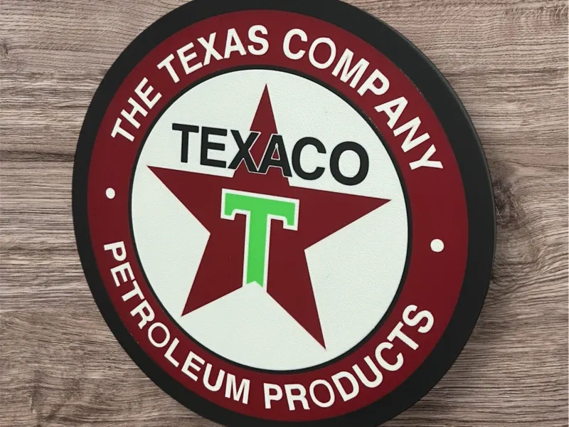 Light box Texaco Texas oil Vintage