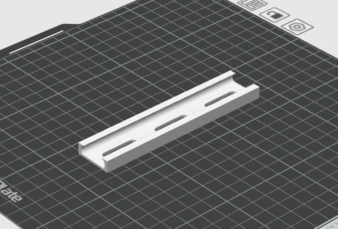 Miniatura 1 do modelo 3D 仿鋁軌道 內鉤式  無需支撐打印