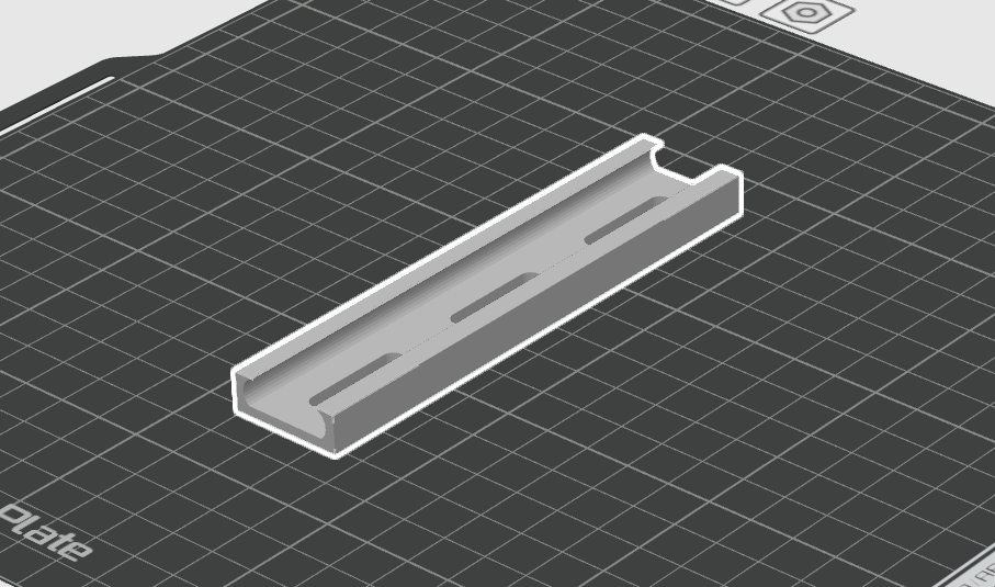 Miniatura 3 do modelo 3D 仿鋁軌道 內鉤式  無需支撐打印