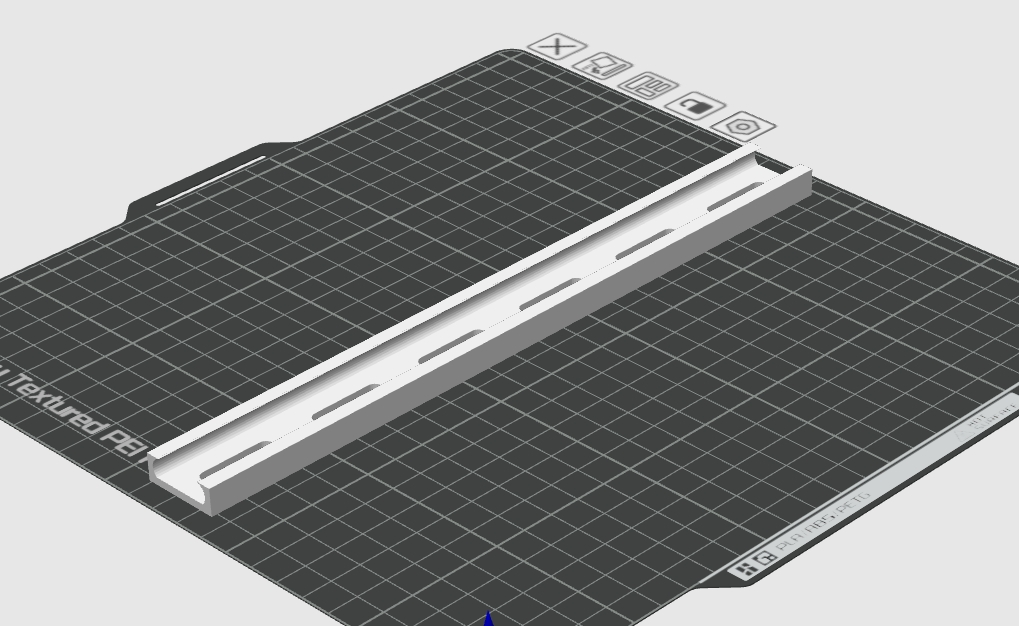 Miniatura 4 do modelo 3D 仿鋁軌道 內鉤式  無需支撐打印