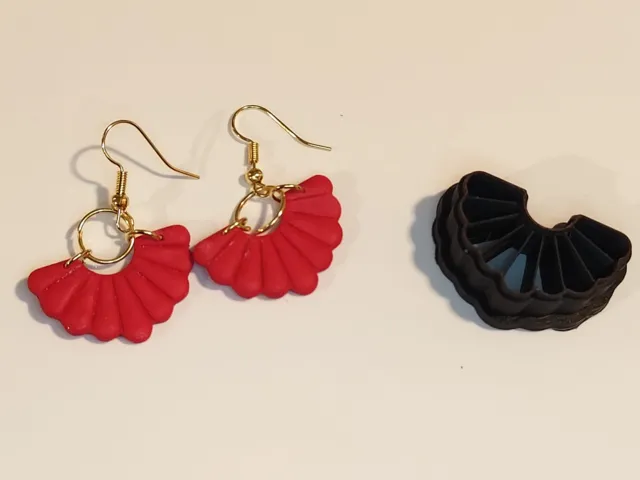 Drops - Fan earring clay cutter