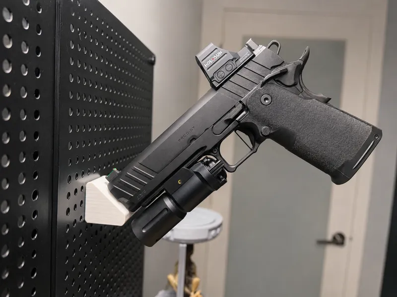 Angled Pegboard Pistol Mount
