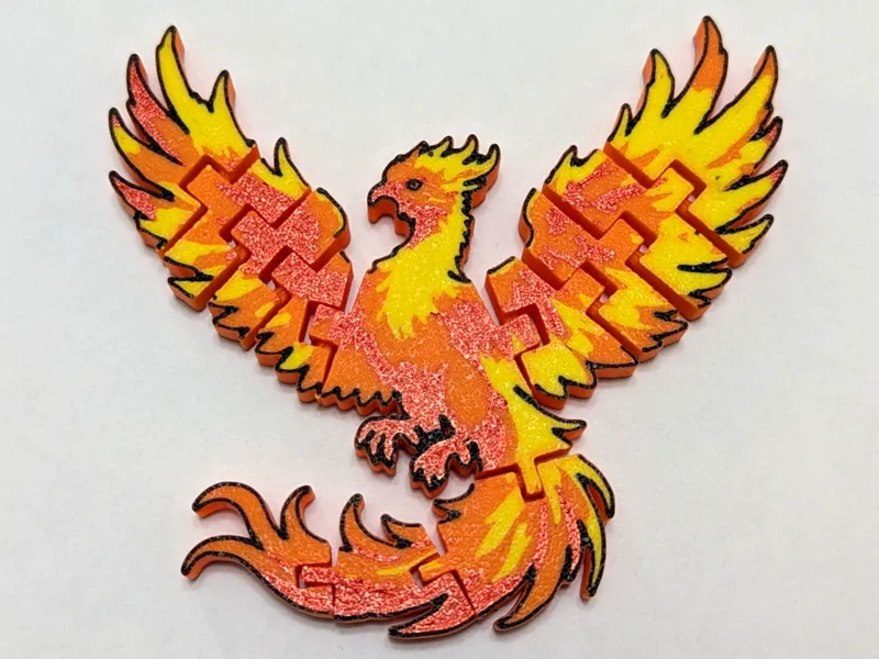 Flexi Phoenix / Fire Bird Fidget Toy
